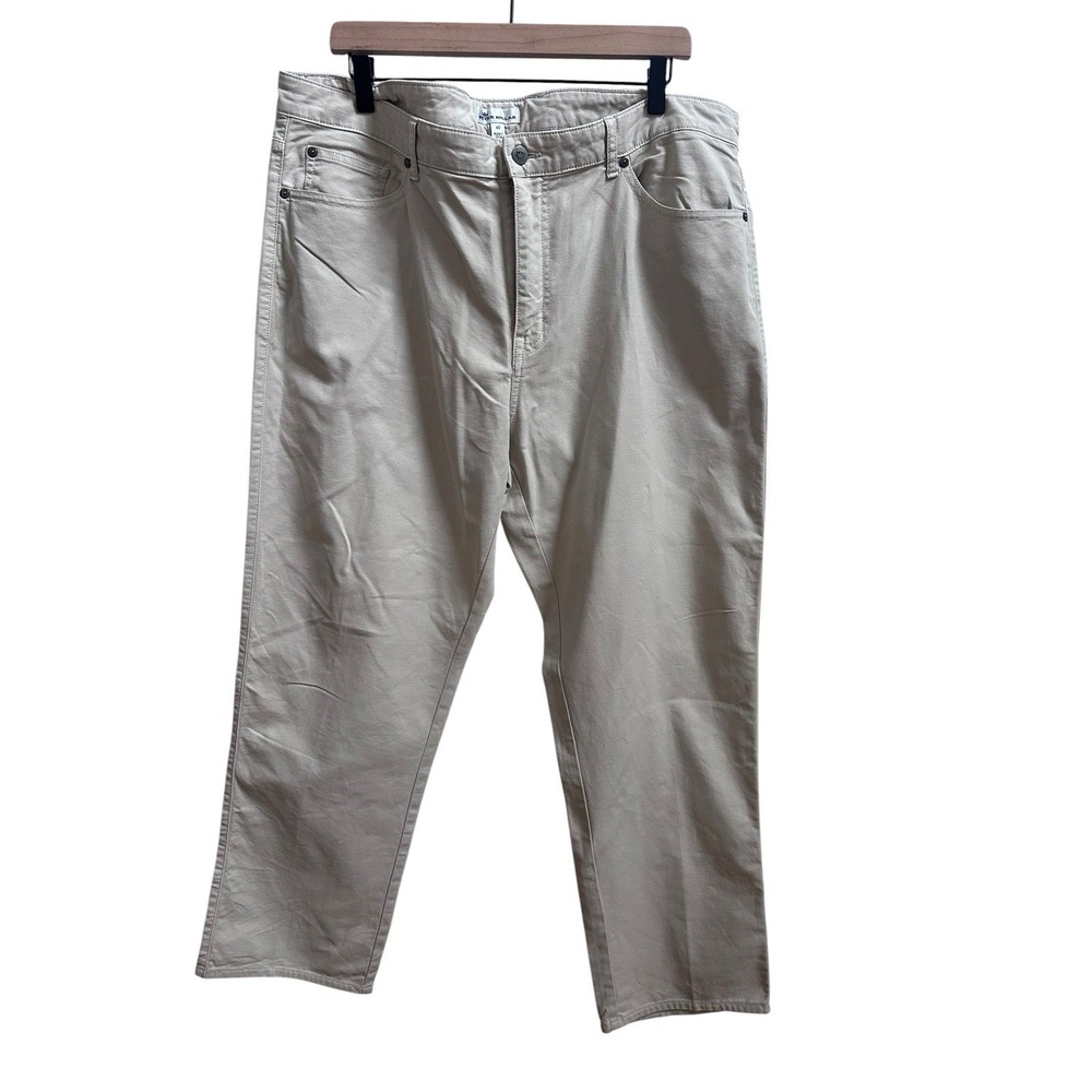 Peter Millar Crown Canvas 5 Pocket Pants Mens Sz 40 Khaki Stretch MF18B86
